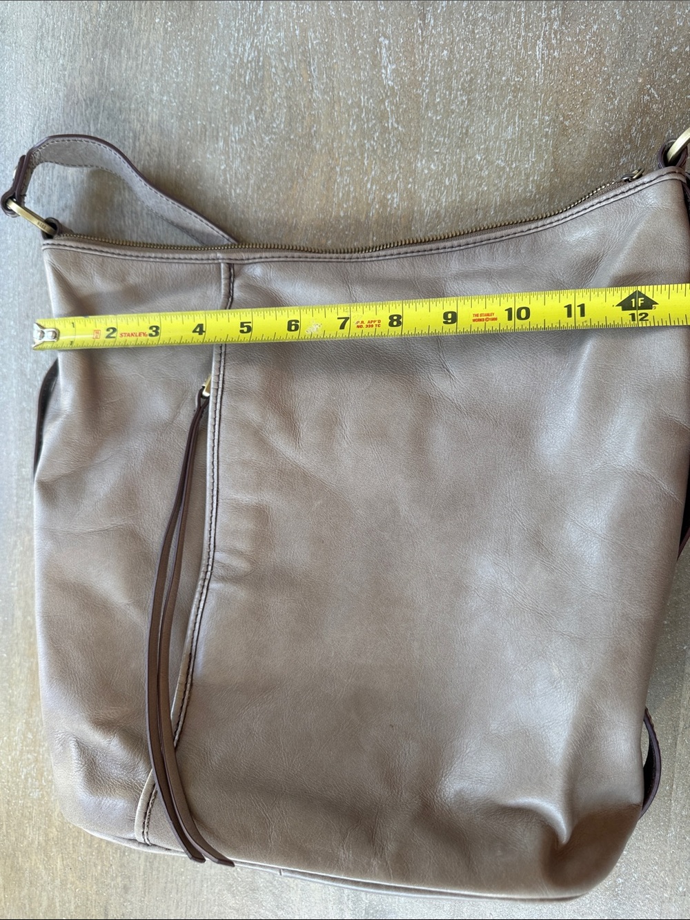 Hobo Women's Leather Crossbody Shoulder Bag - Taupe - Picture 7 of 8